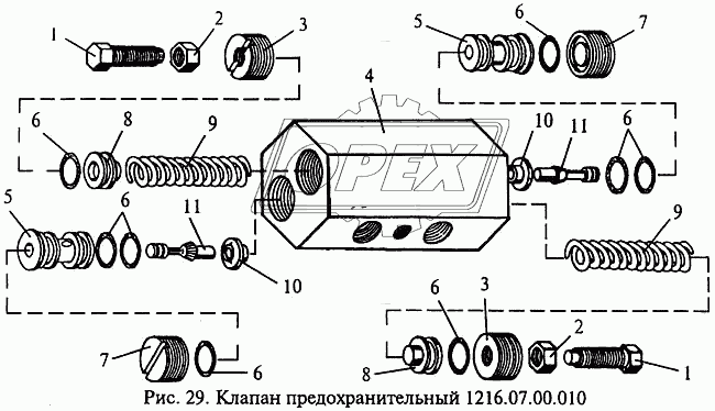 Клапан предохранительный 1216.07.00.010