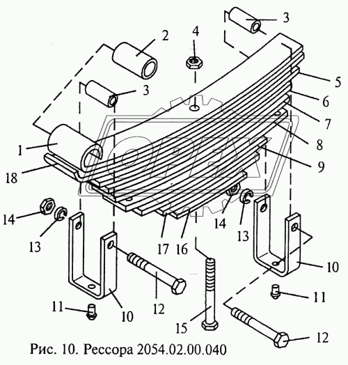 Рессора 2054.02.00.040