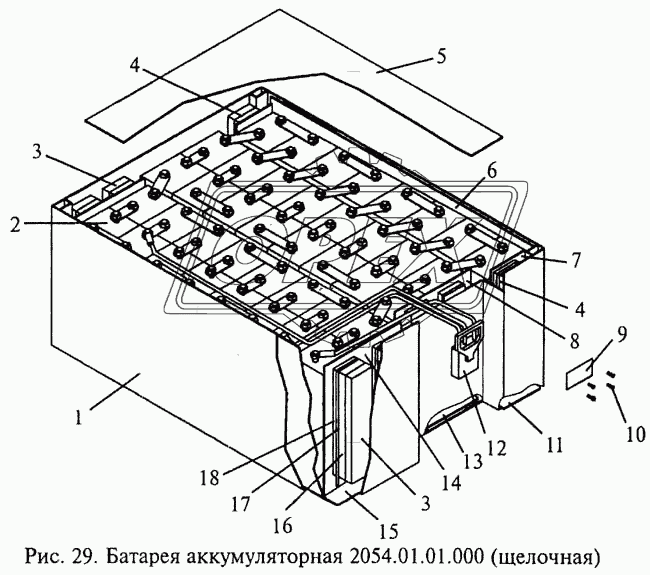 Батарея аккумуляторная 2054.01.01.000 (щелочная)