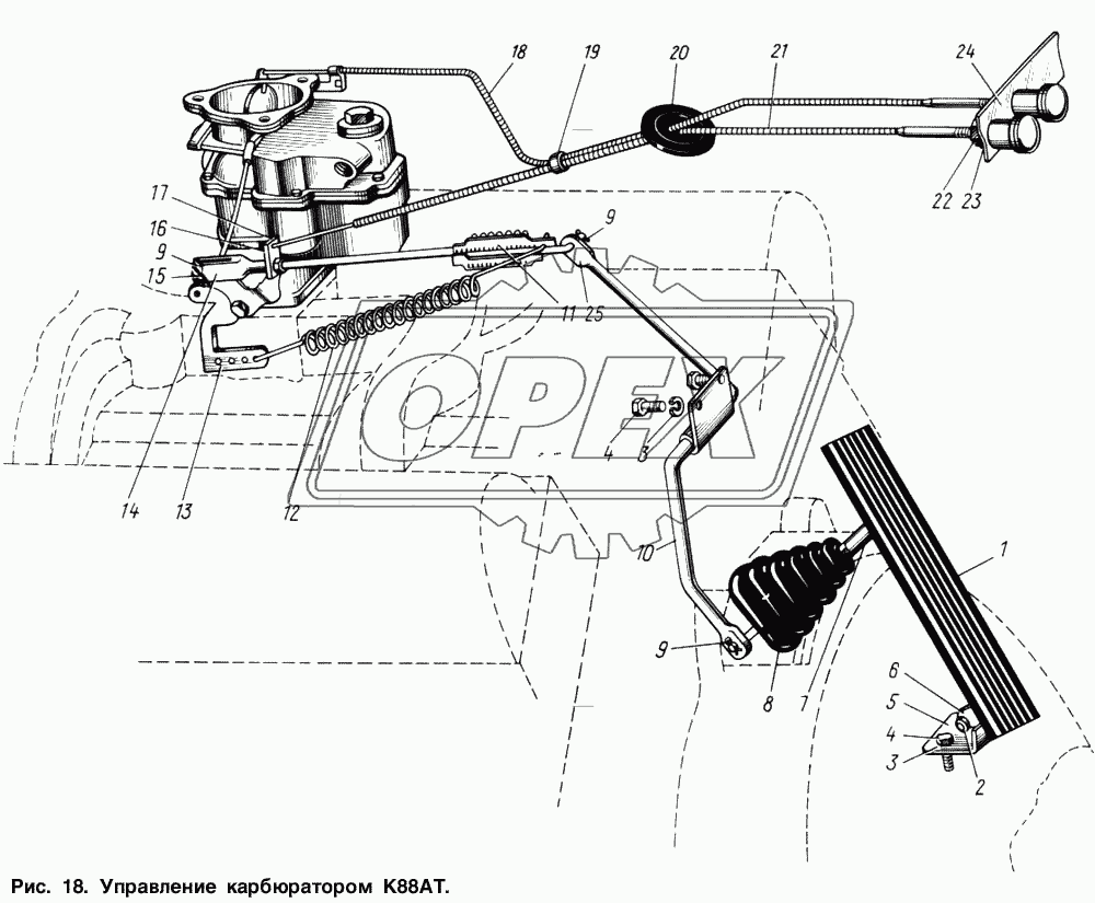 Управление карбюратором К88АТ