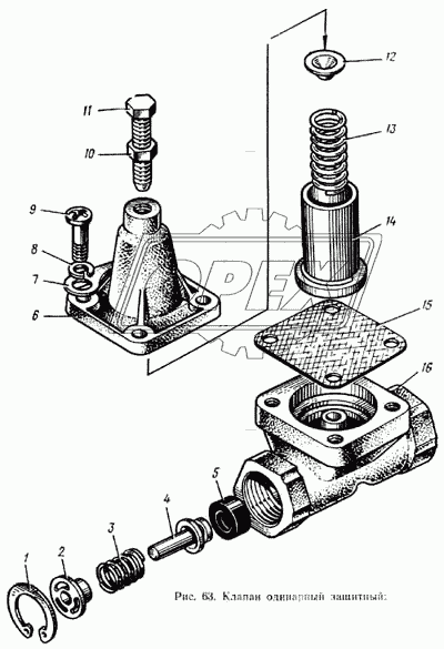 Клапан одинарный защитный