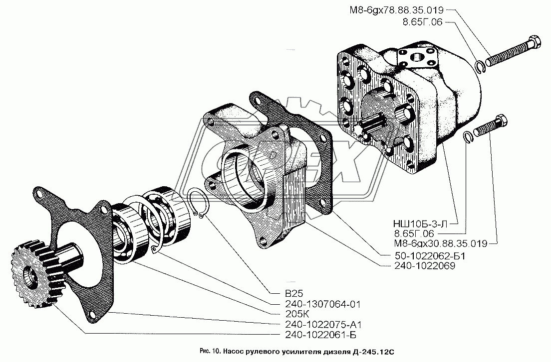 Насос рулевого усилителя двигателя Д-245.12С