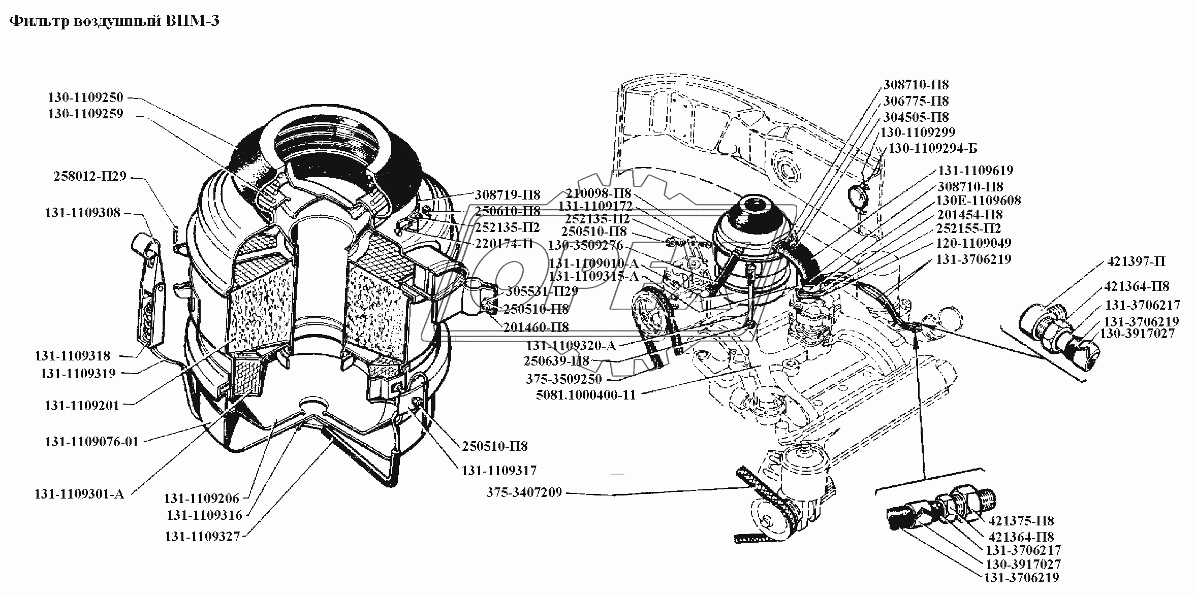 Система питания\Фильтр воздушный ВПМ-3