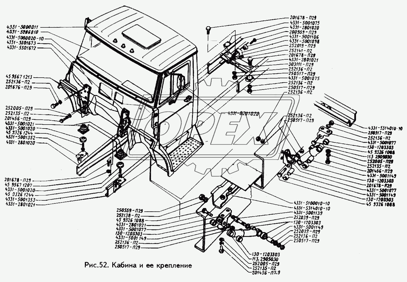 Кабина и ее крепление