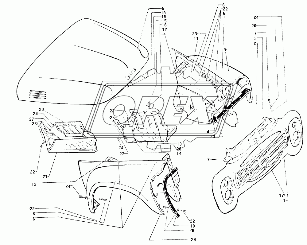 Оперение автомобиля