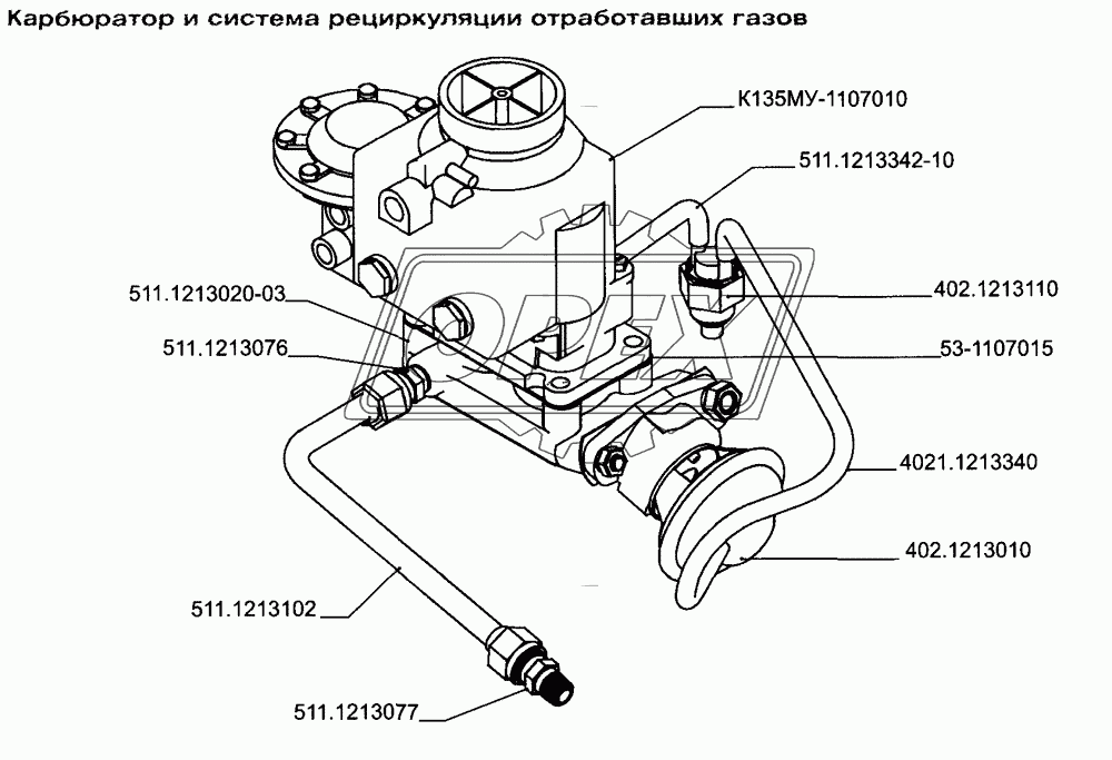 Карбюратор, система рециркуляции