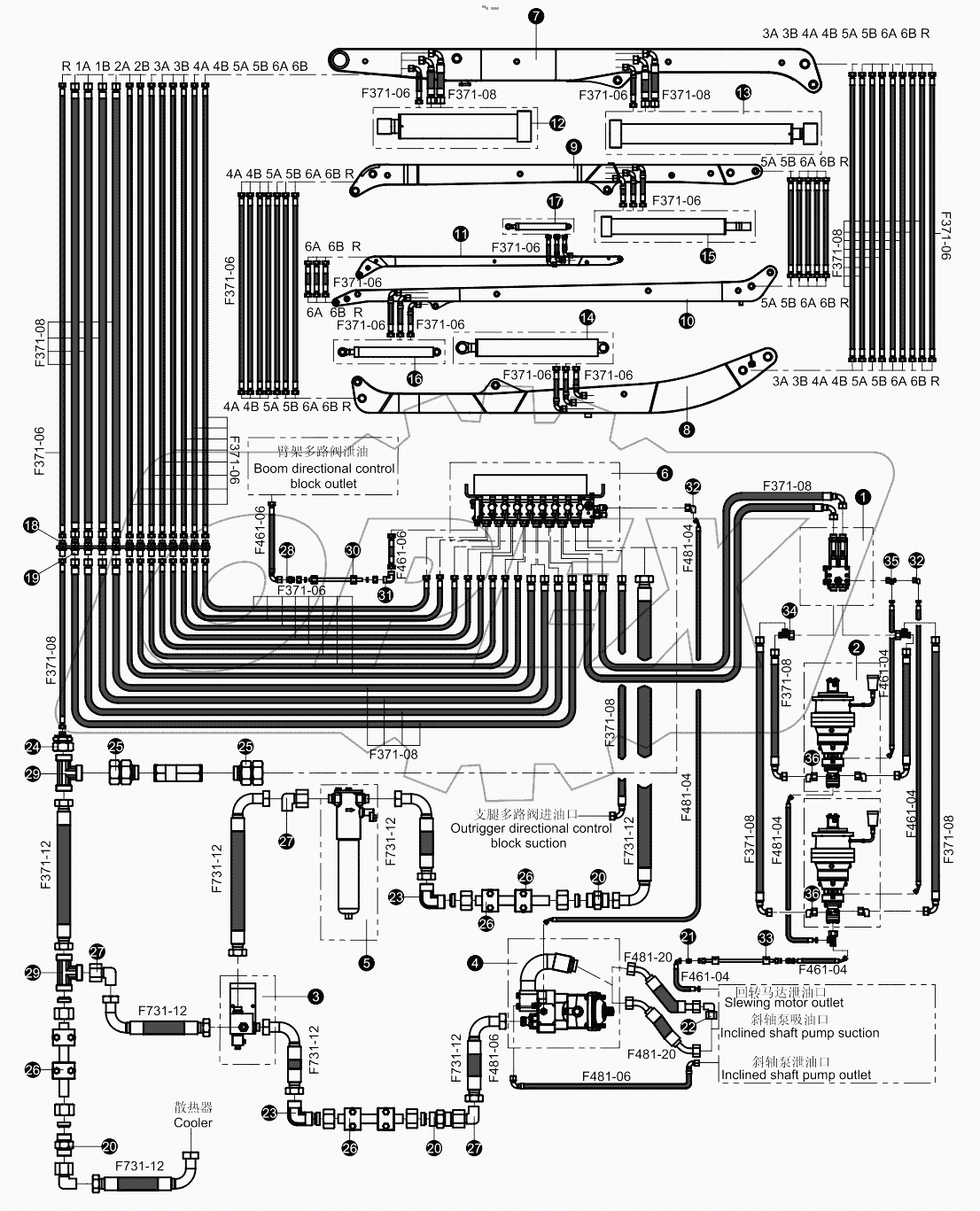  Pipelaying of boom circuit 001621249A0000000
