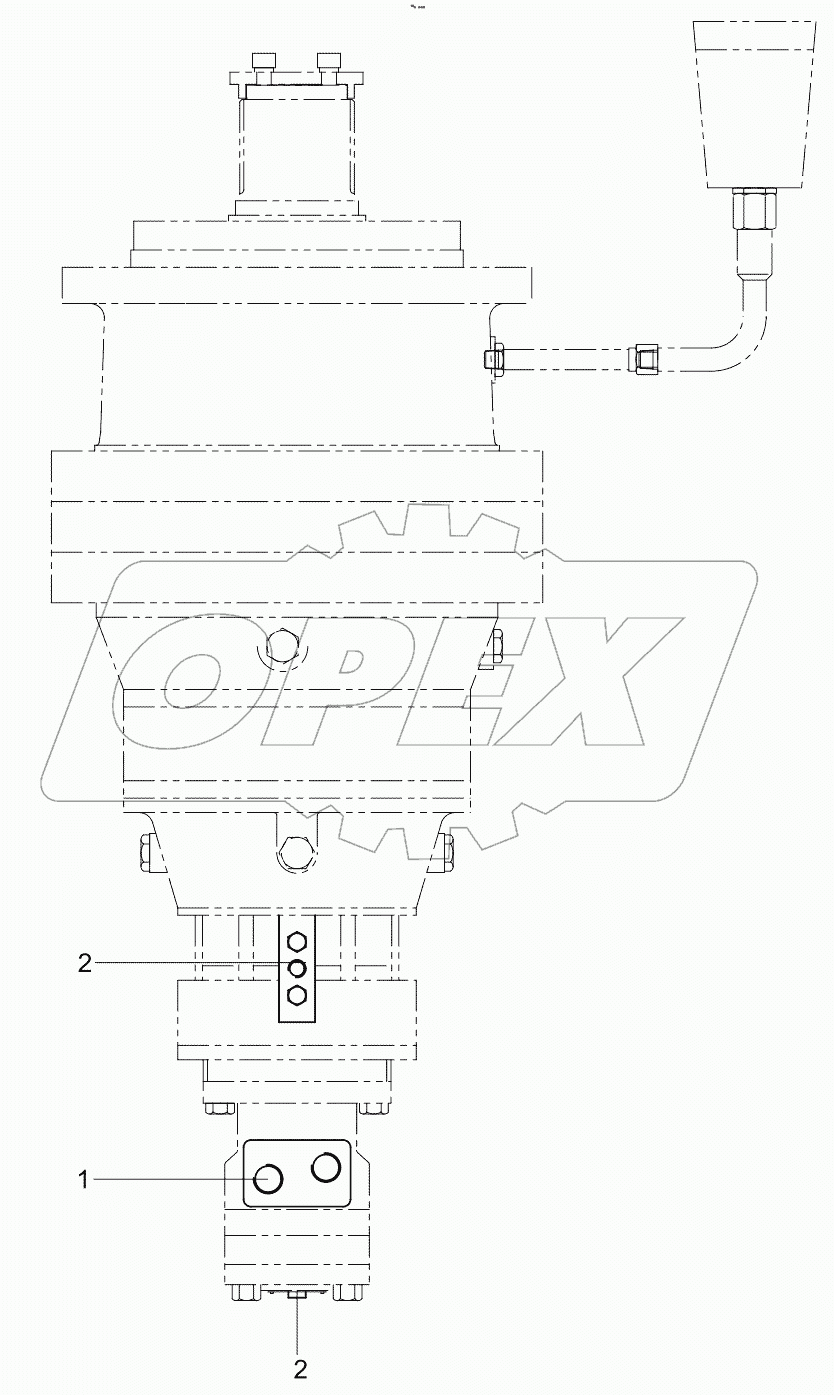 Slewing reducer hydraulic assembly 001619549A0000200