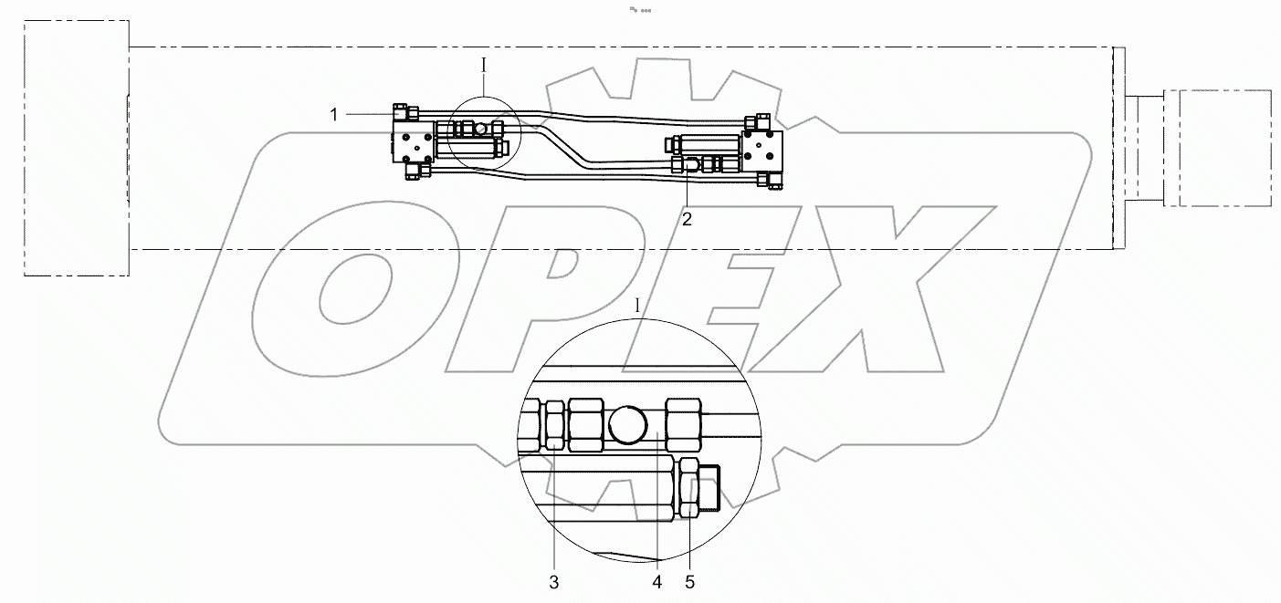  1st boom cylinder piping 001621249A0006000
