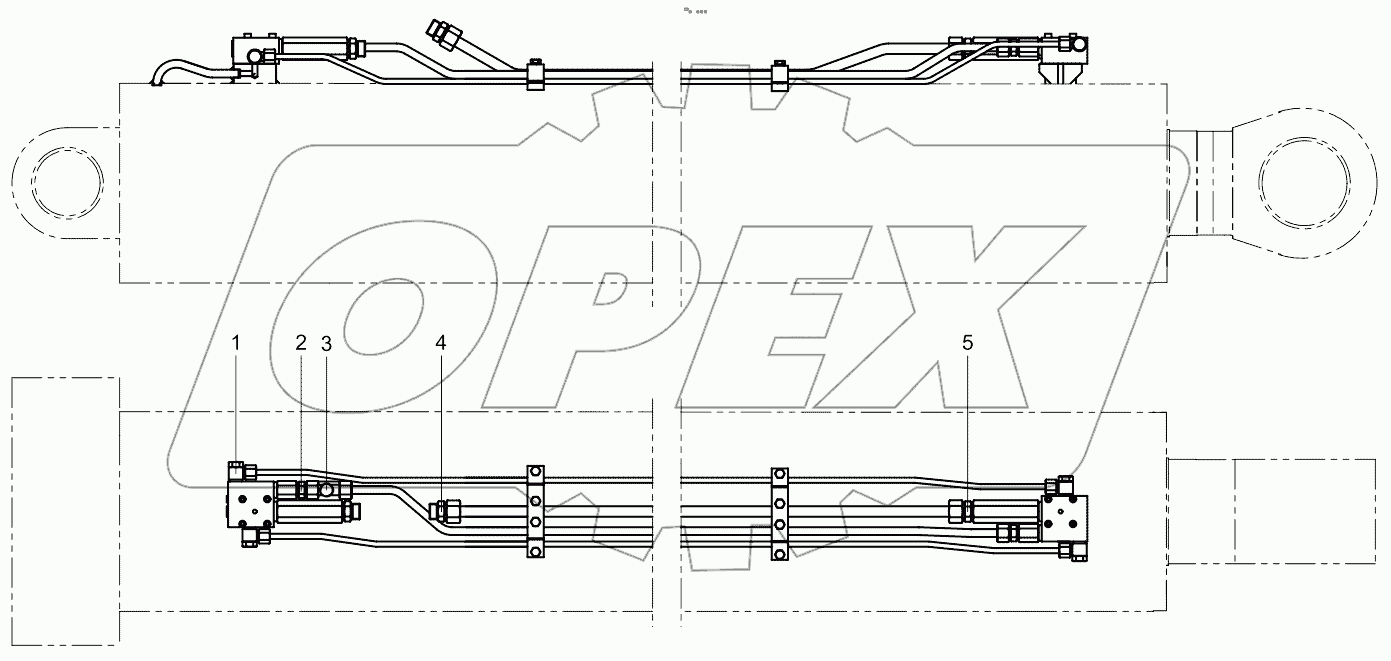  2nd boom cylinder piping 001621249A0007000
