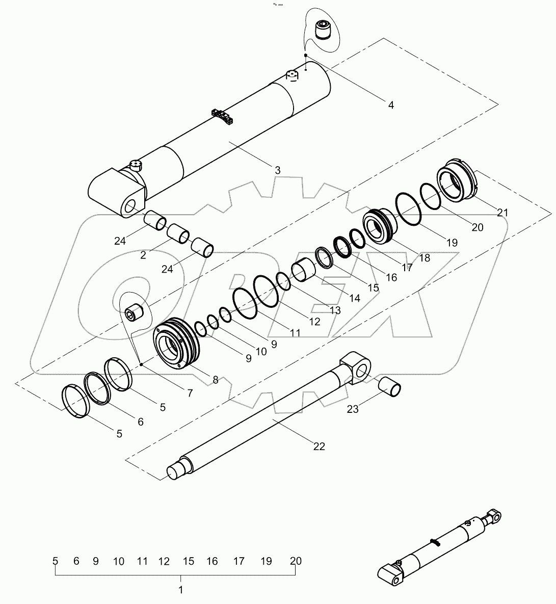  Cylinder of 3rd section 001621207A0300000