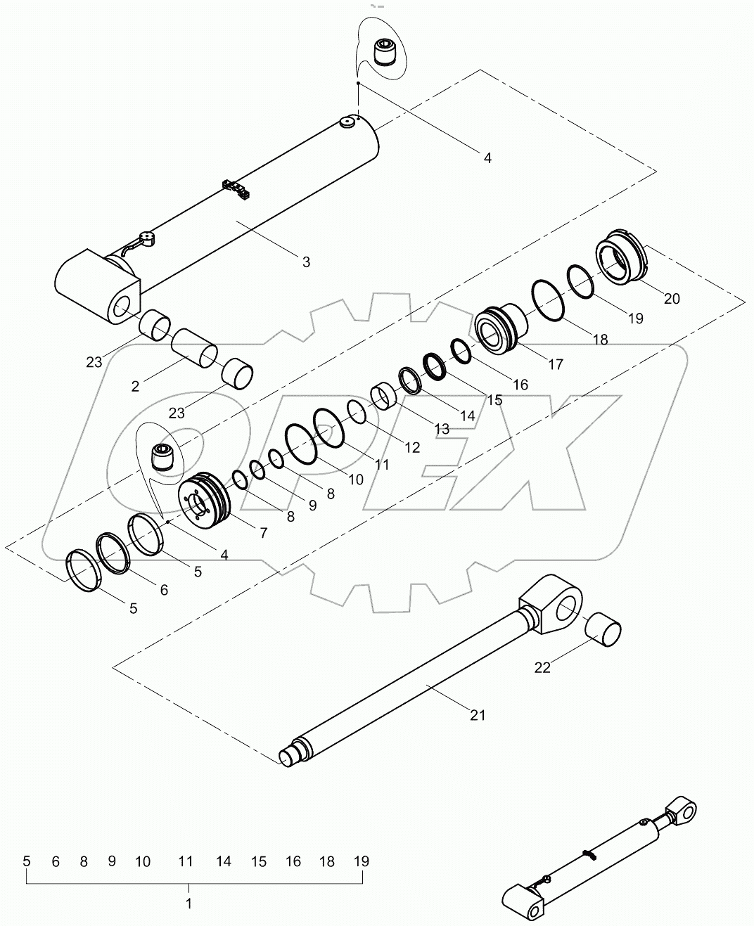  Cylinder of 4th section 001621207A0400000