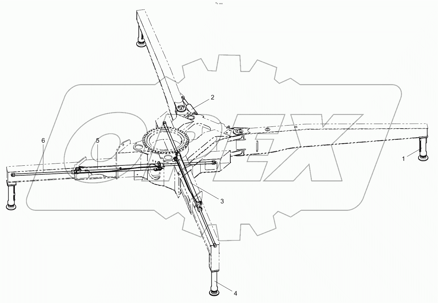 Outrigger cylinder ASSY 001619004A0000000