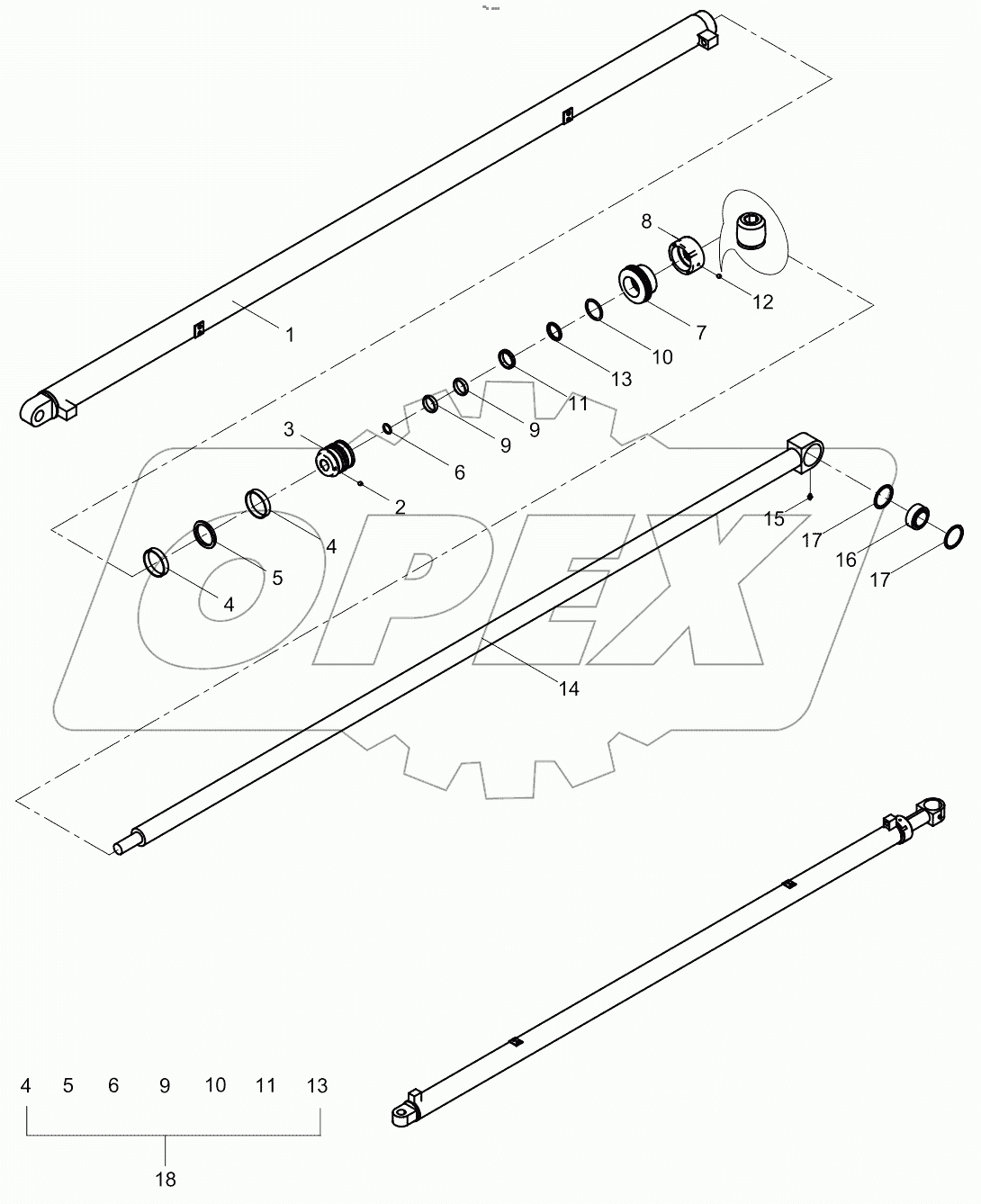 Minor pole cylinder (H) 001619004A0700000