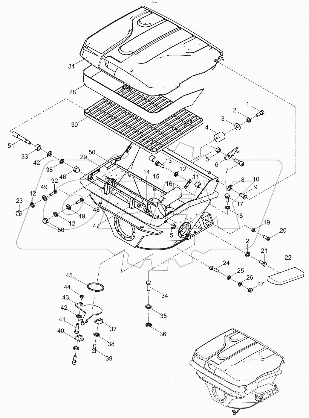  Hopper assembly 001690104E0000000