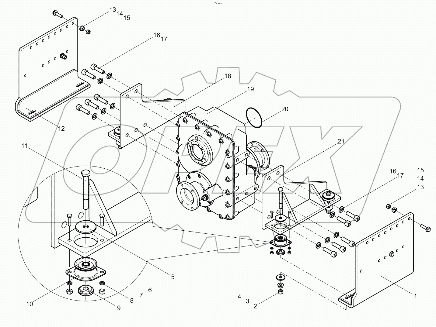  PTO assembly 001613253A0010000