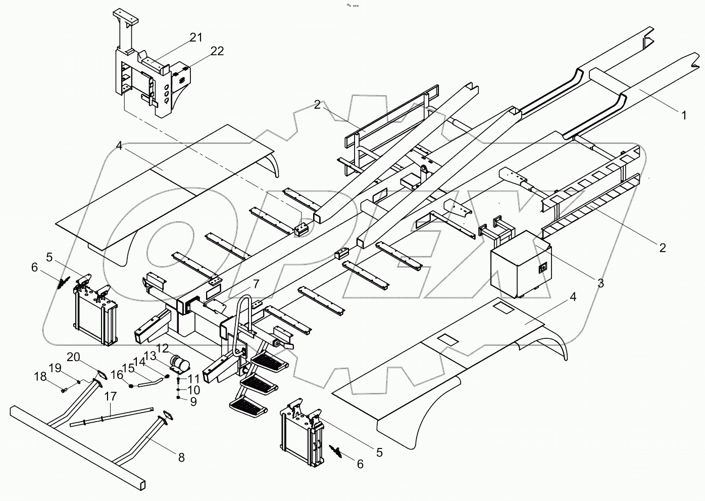  Frame protective device assembly 001621202C0000000