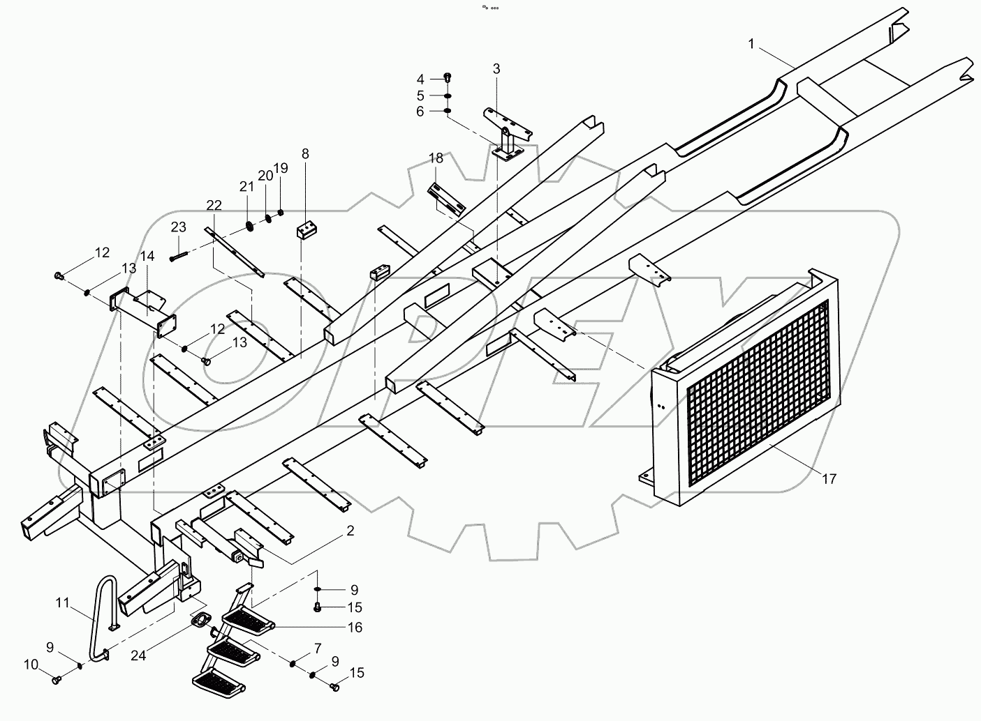  Secondary frame assembly 001621202C0100000