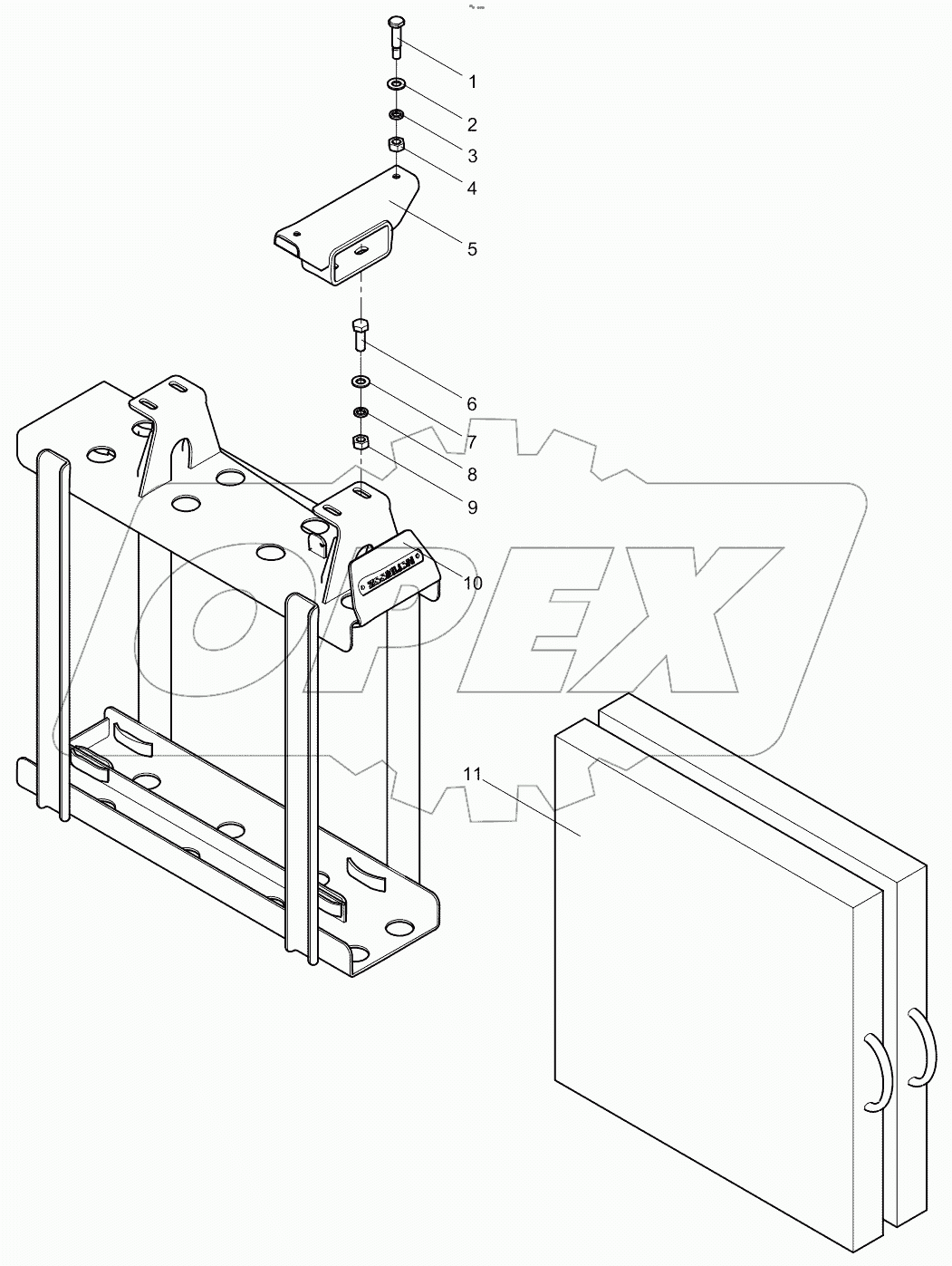  Support plate 001620402A0700000