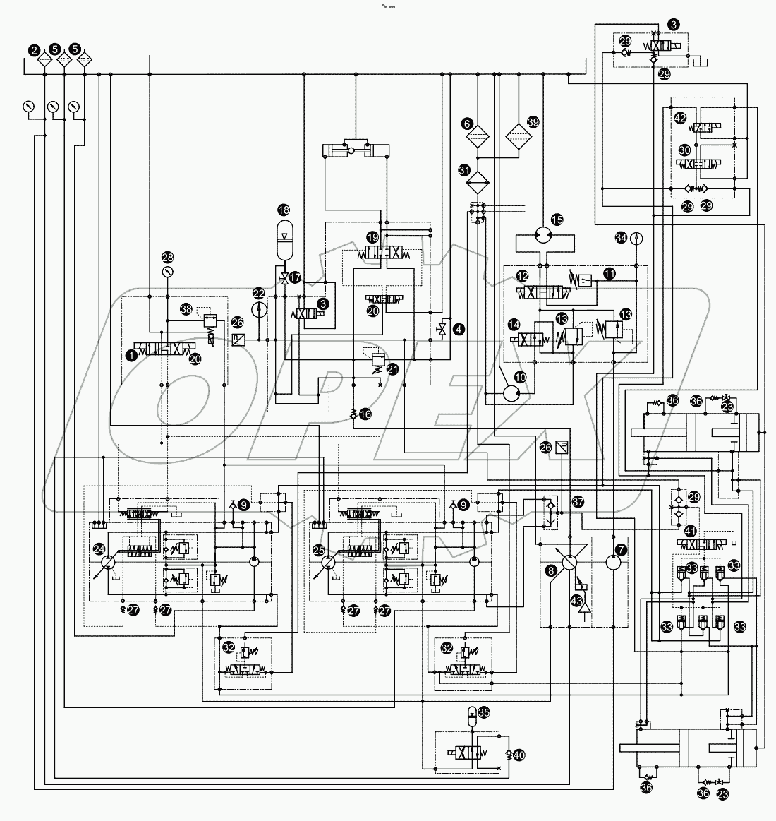  Hydraulic schematic of pumping system 001621217A0000000