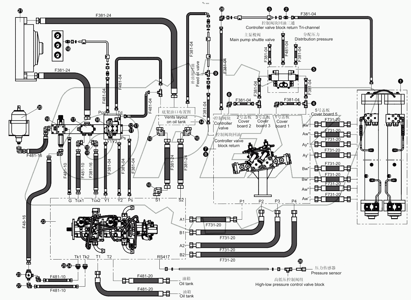  Pumping circuit piping layout 001619118A0400000