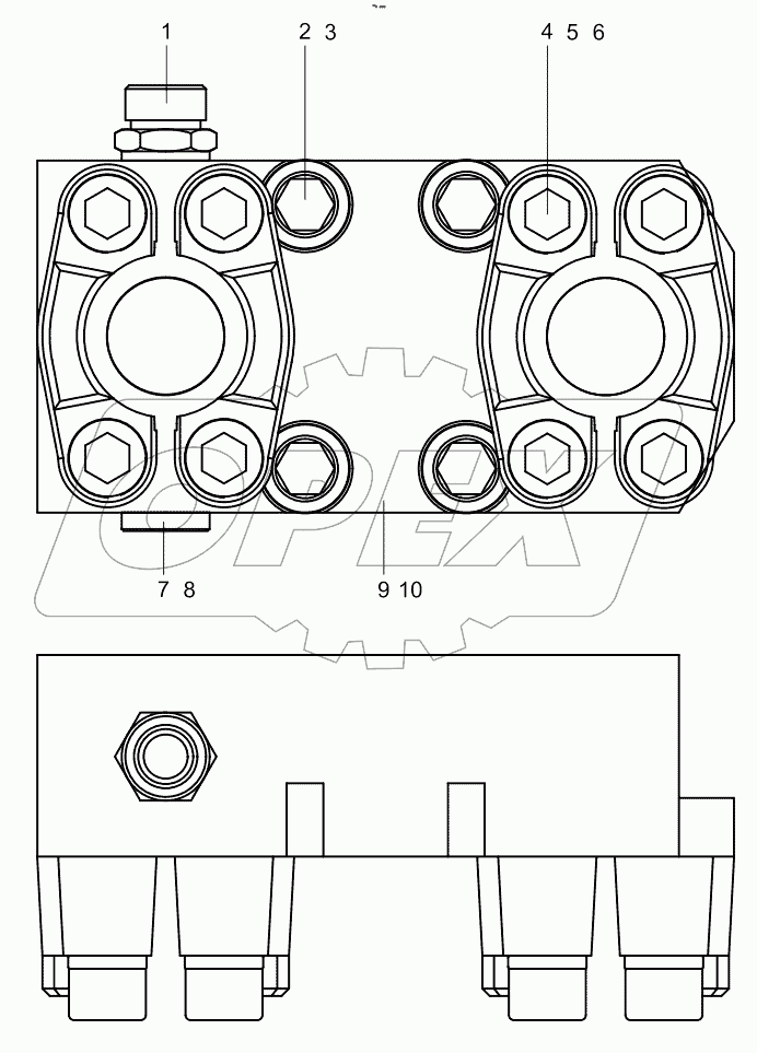  Multichannel block of rod side (R) 001600003A0000484