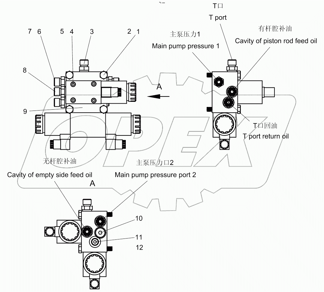  Oil filling valve block 001616018A0206000