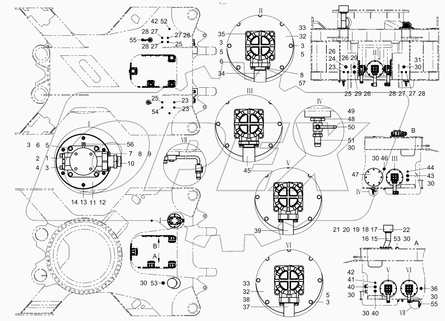  Vents layout on oil tank 001619118A0105000