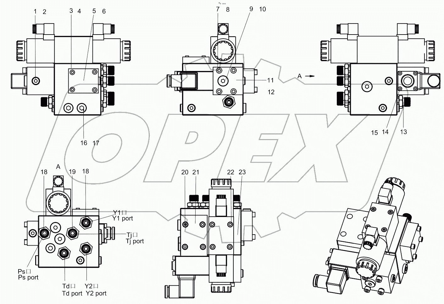  Controller valve unit (EC) 001607518A0003000
