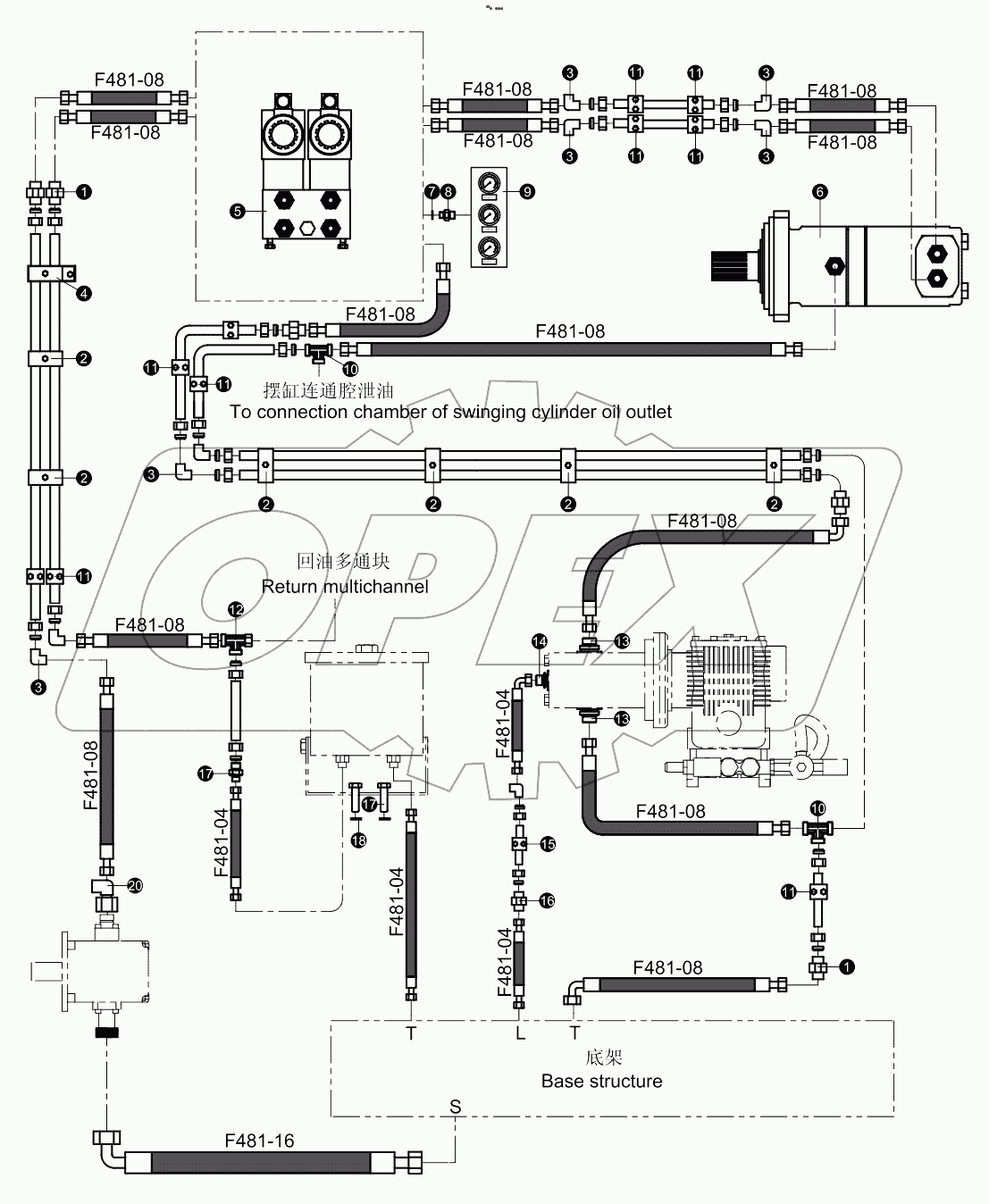  Pipelaying of rabbling and cleaning circuit 001619120A0100000