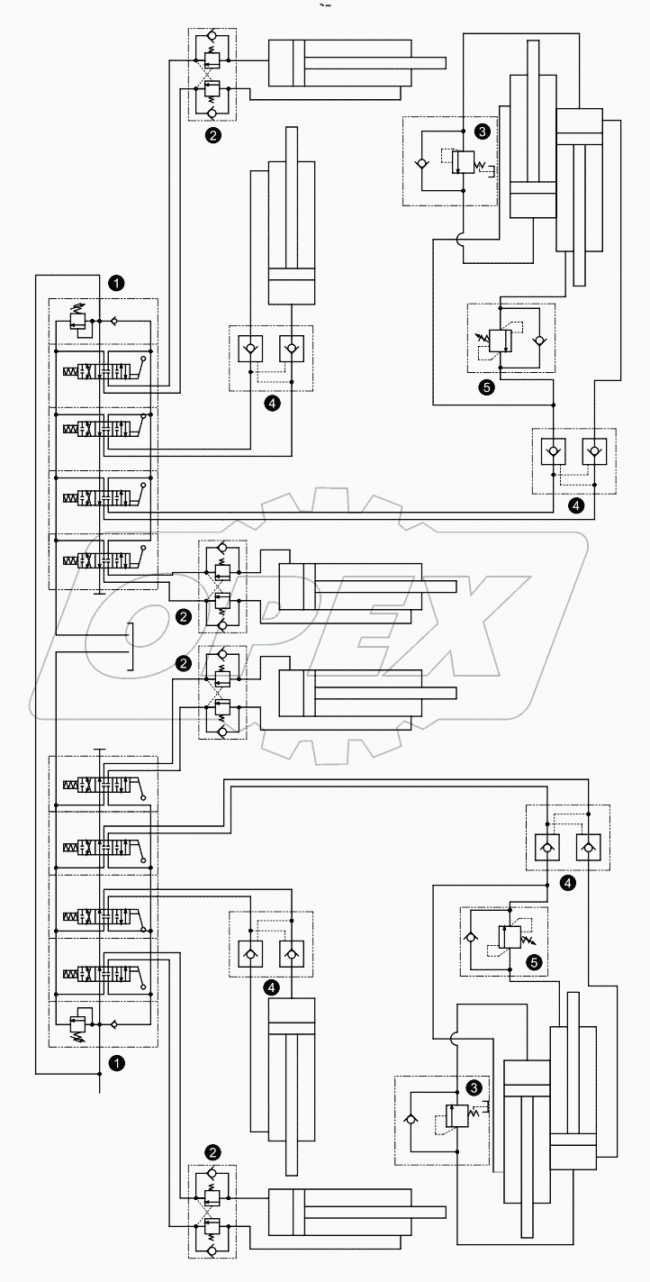 Hydraulic schematic of base structure 001620458A0000000