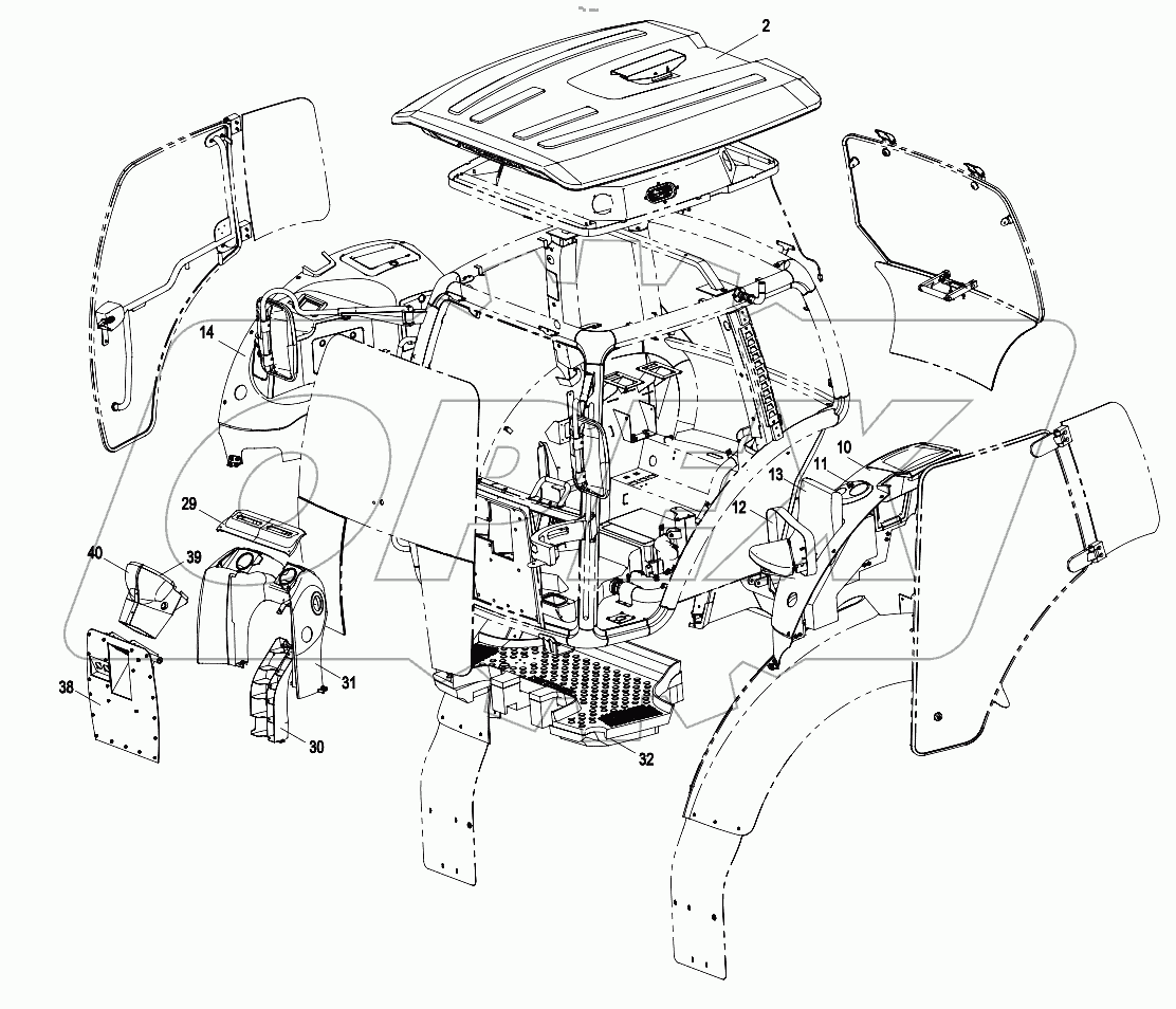  015723045LB000000 Cab assembly