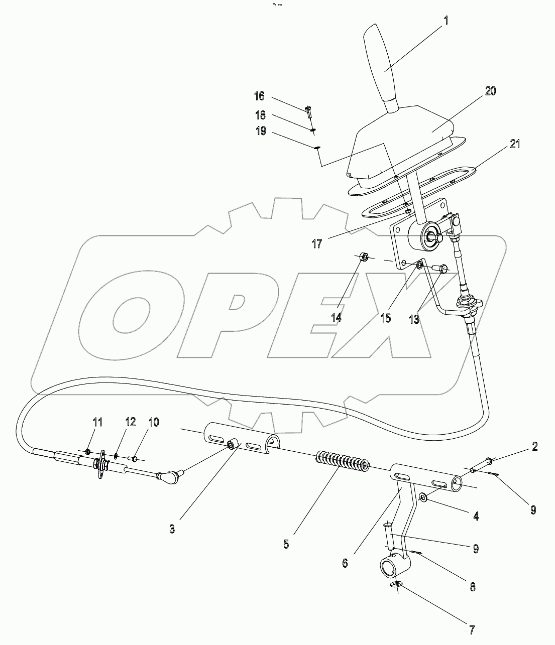  01572101700300000 Crawling gear shifting mechanism