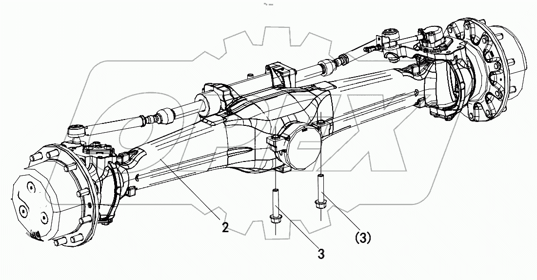  015723031LC000000 Steering drive axle assembly