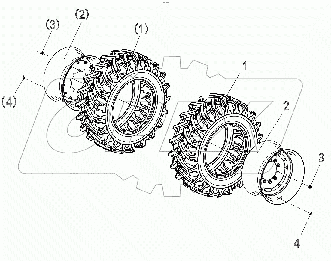  015723032LC000006 Front Wheel assembly