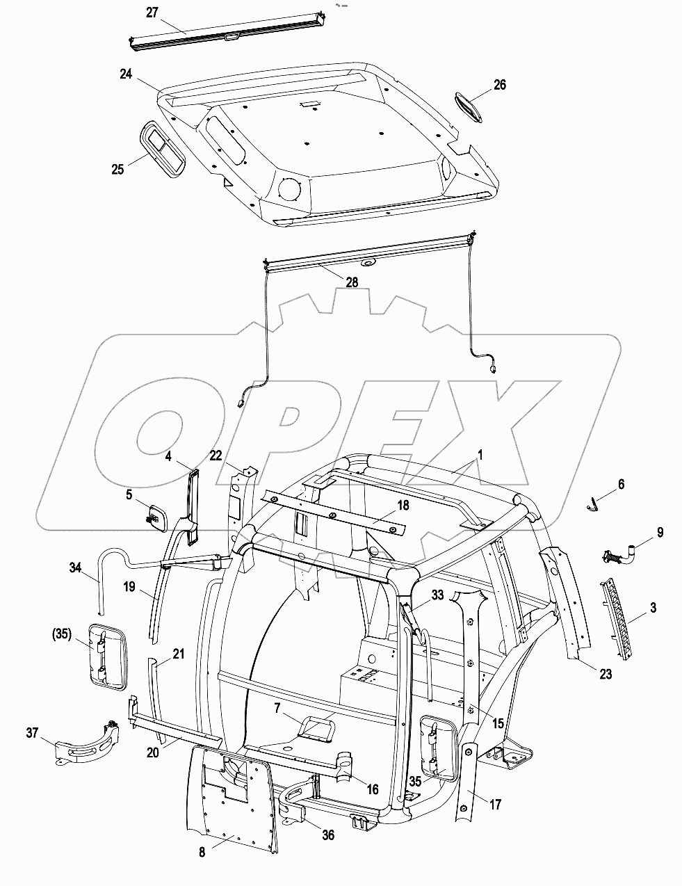  015723045LB000000 Cab assembly