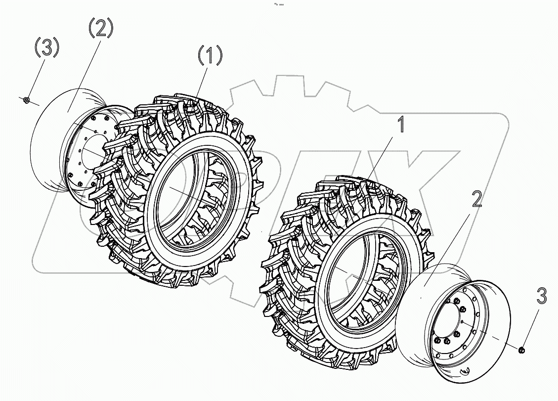  015723032LC000000 Front Wheel assembly