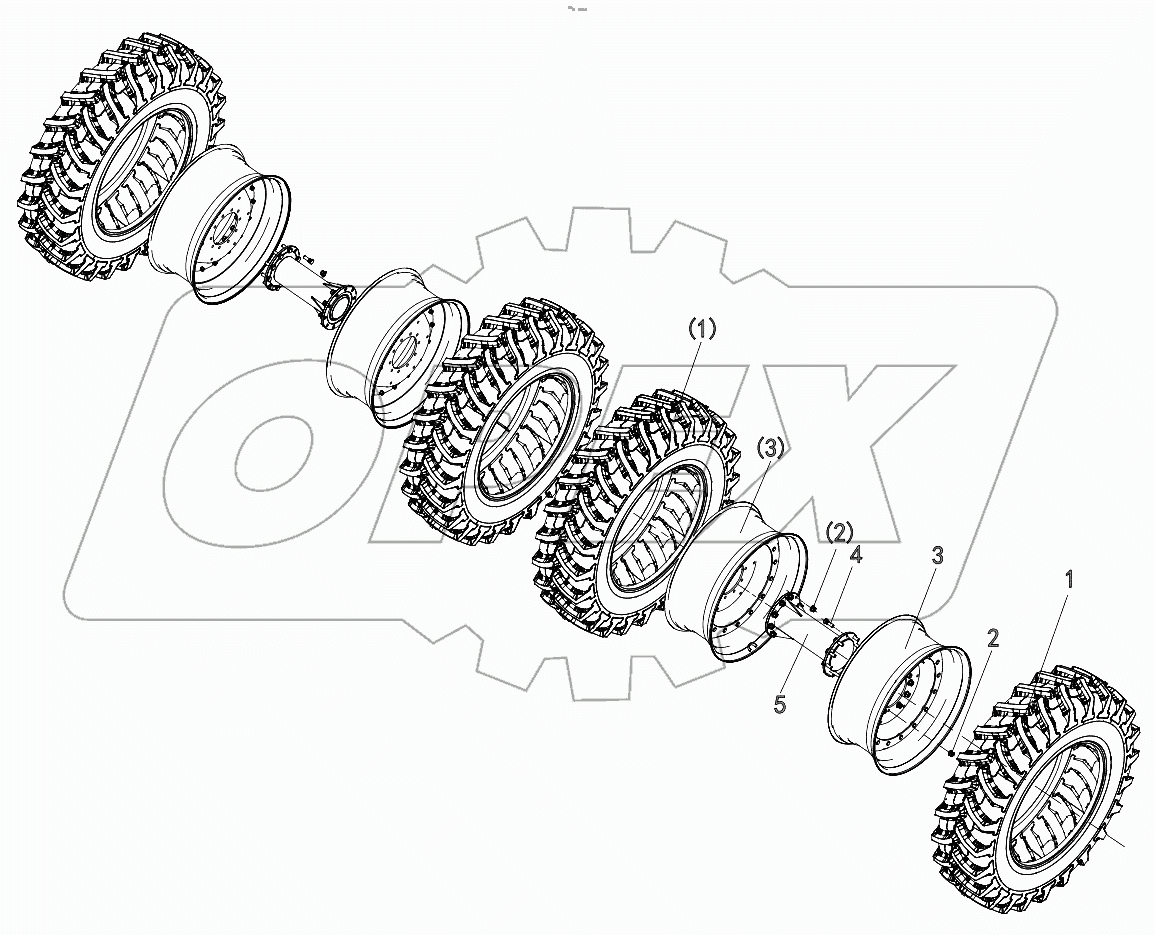  015723034LC000006 Rear wheel assembly