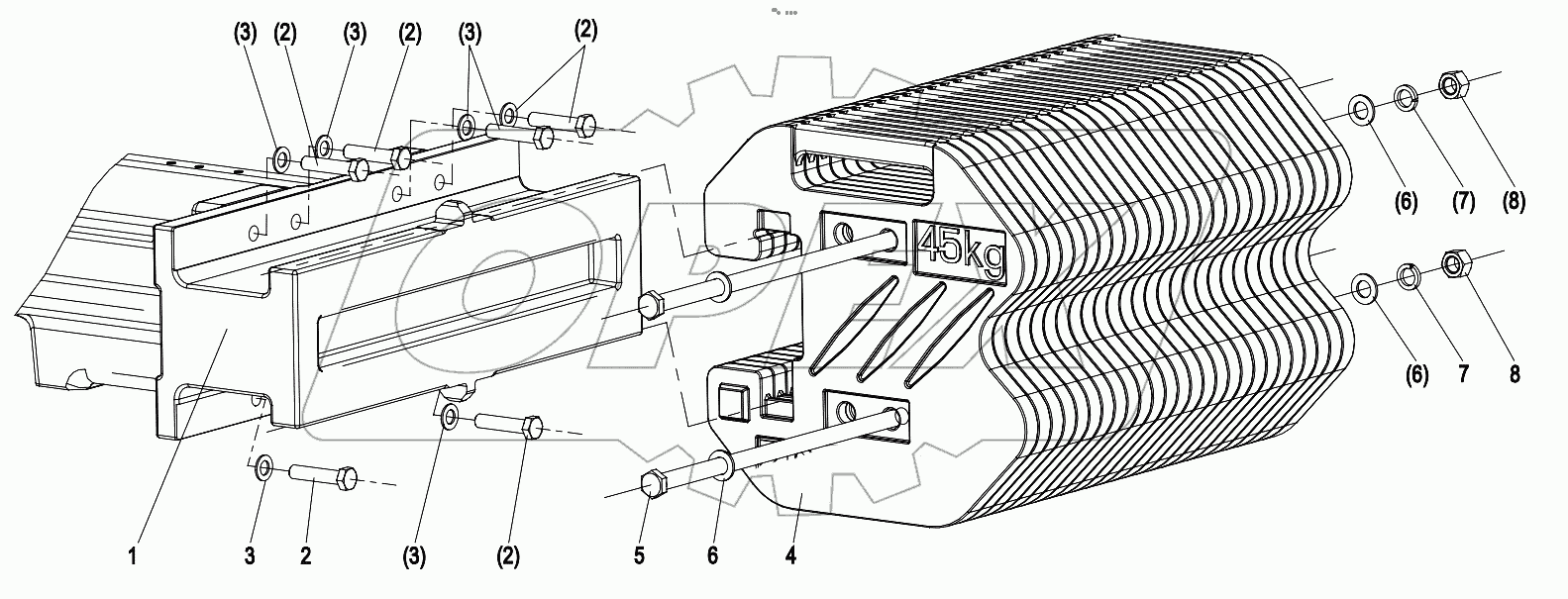  01572105300100000 Front weight assembly