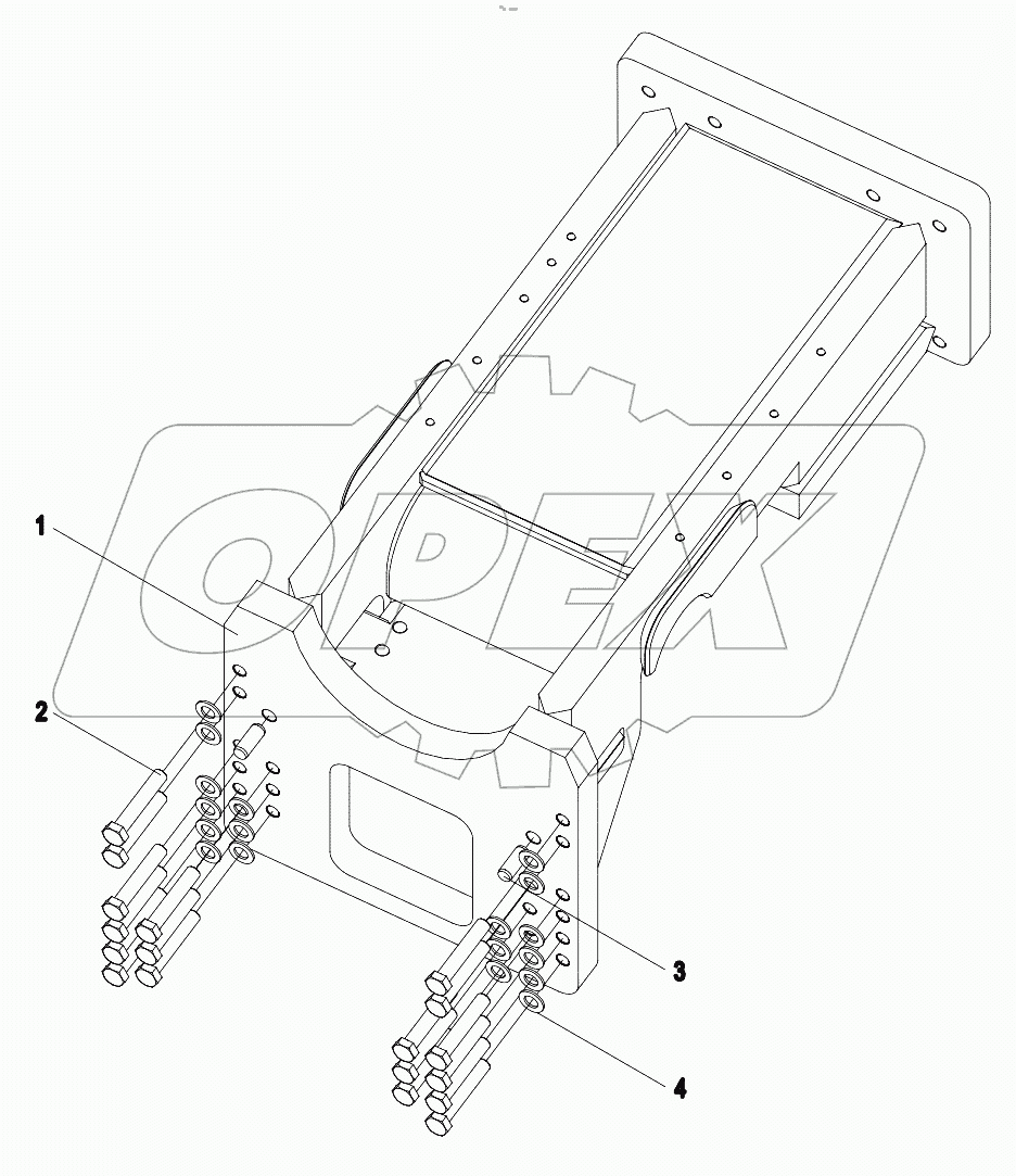  015723030LC000000 Front axle support assembly