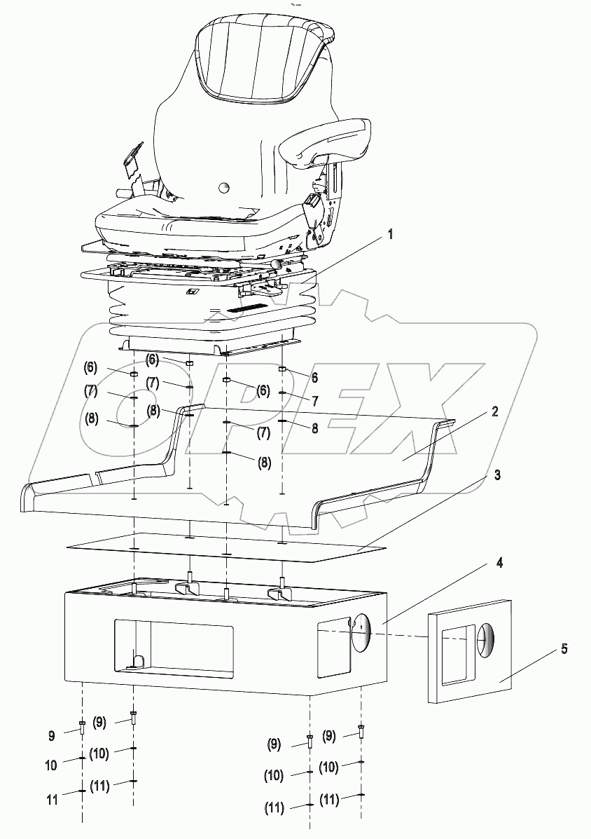  01572100600800000 Seat assembly