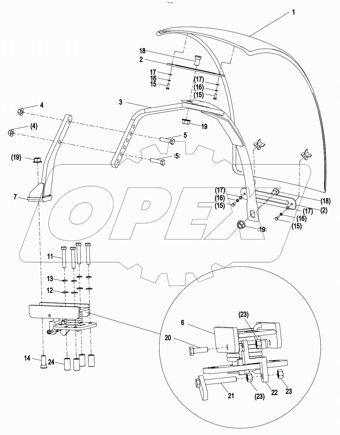  01572105600000000 Front fender assembly