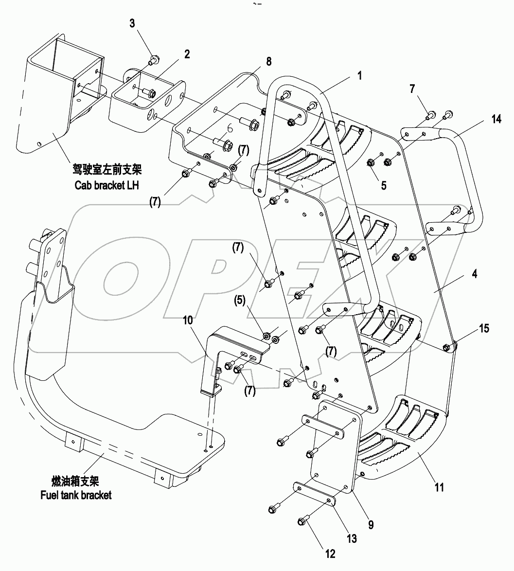  01572107101000001 Foot step assembly LH