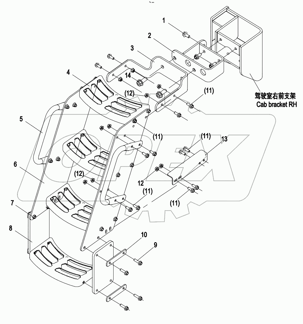  01572107102000001 Foot step assembly RH