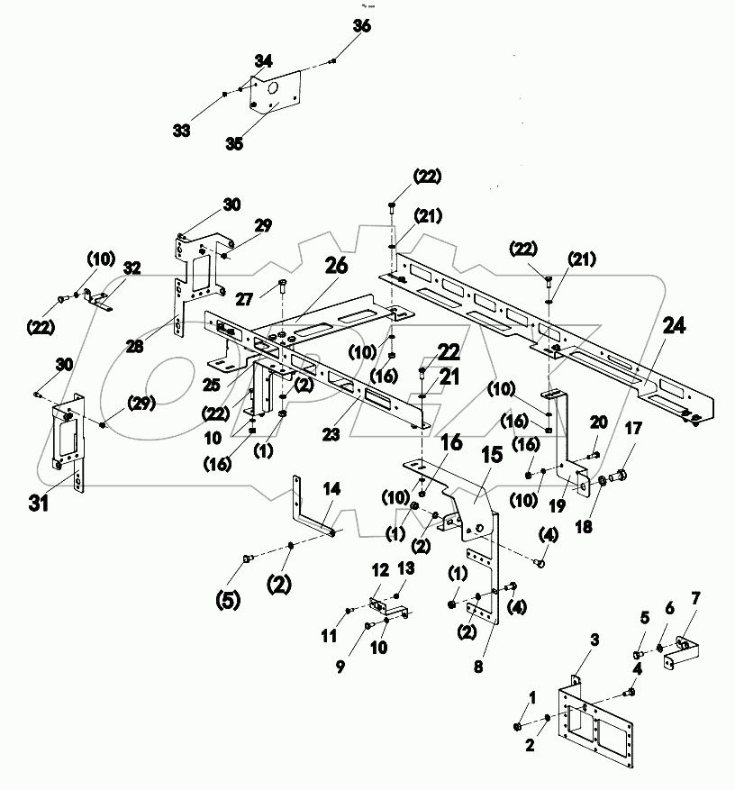  015723084LC120000 Electrical wiring harness bracket