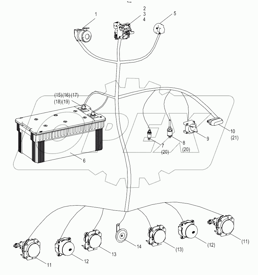  01572106300506001 Chassis electrical component assembly