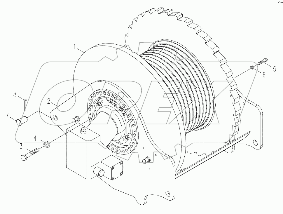  LUFFING JIB DERRICKING WINCH D00663402000400002Y