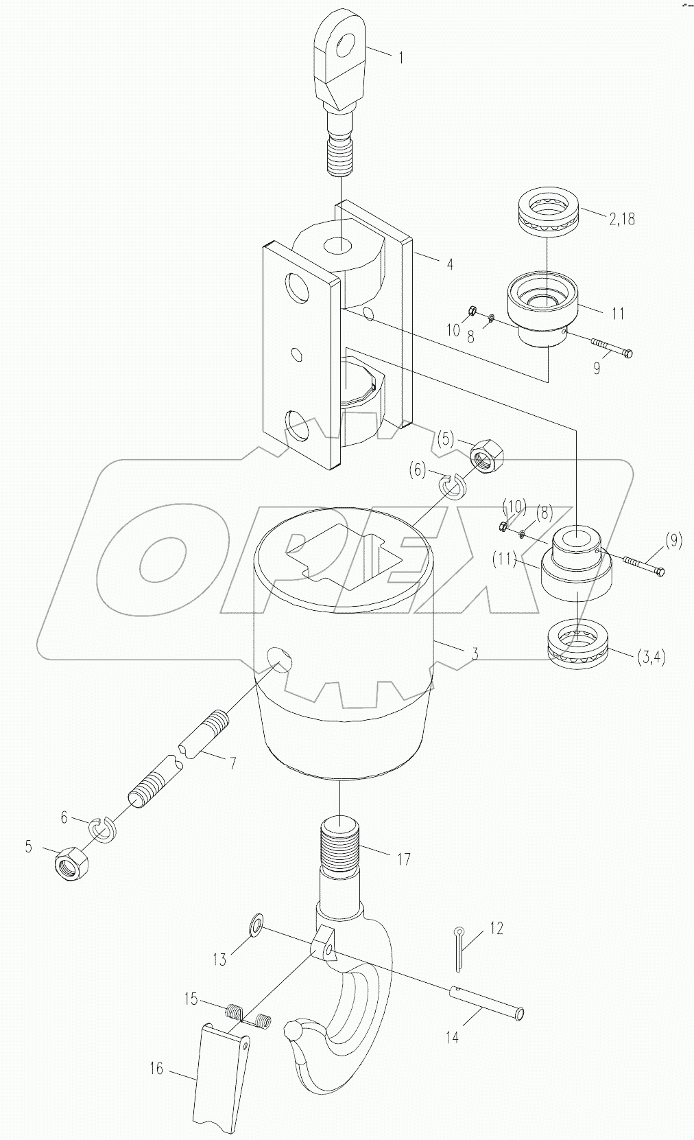  LOAD HOOK (16t) D00663804200800000Y