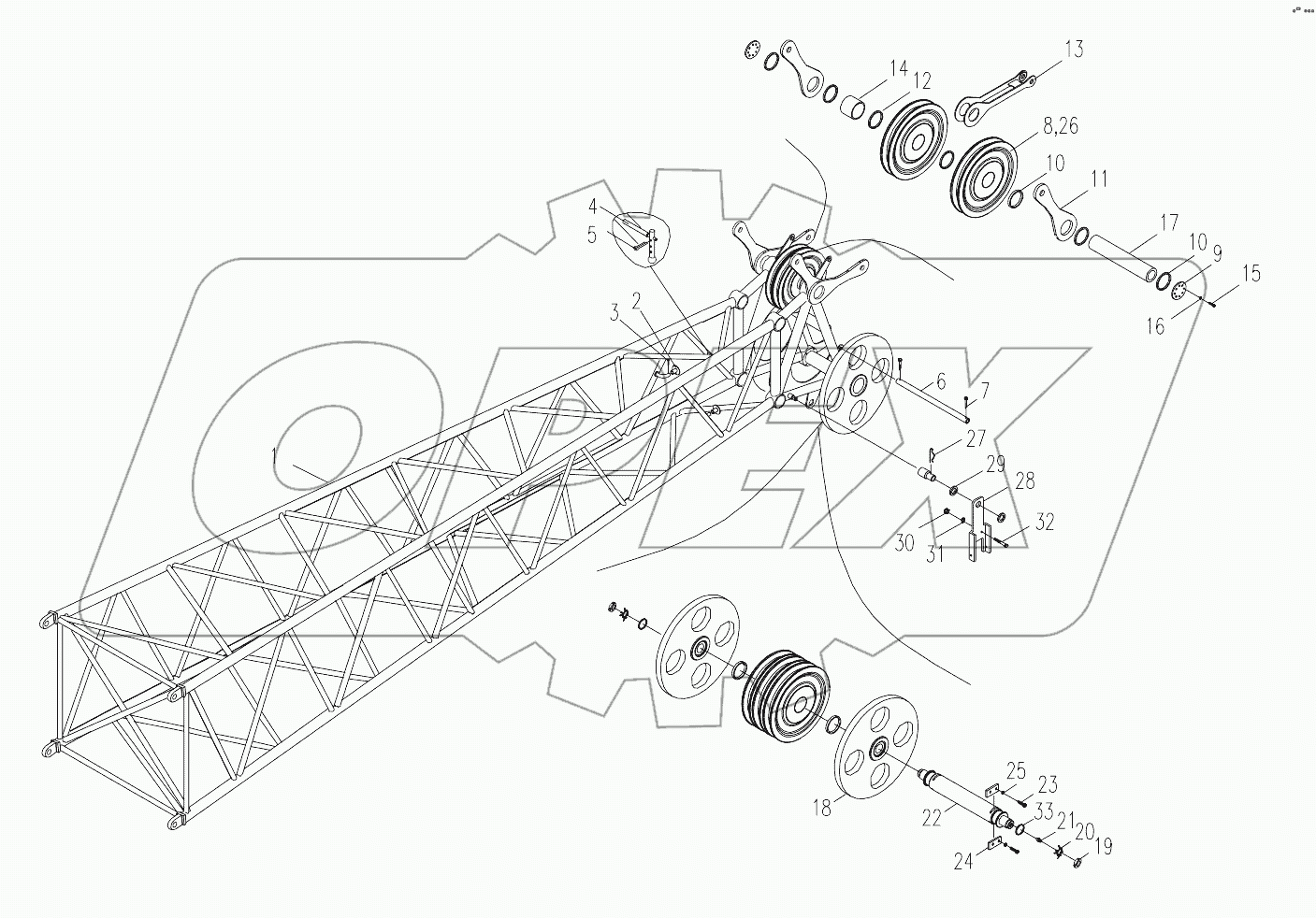  LUFFING JIB HEAD ASSY. D00663406600400001Y
