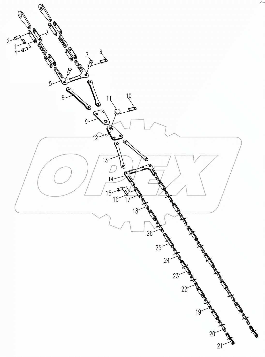  LUFFING JIB FRONT ANCHORING RODS D00663405401800000Y